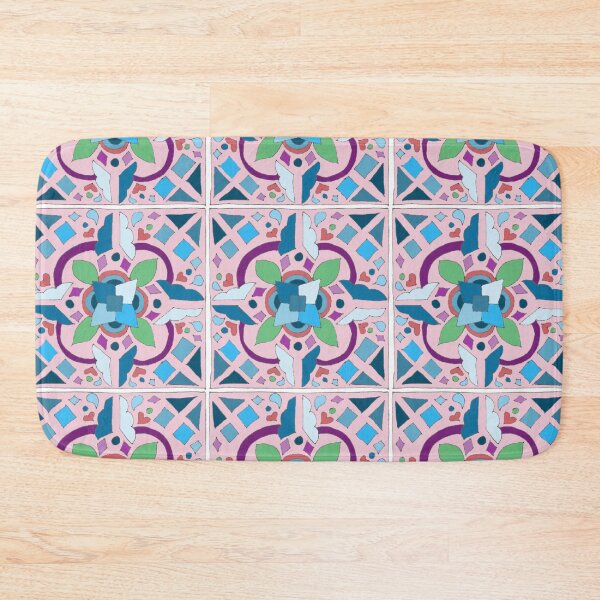 Item preview, Lala Cloud Tile Doodle Pink designed and sold by LalaDoodleBug.