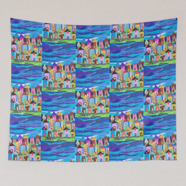 Item preview, Beach Bungalow on a Breezy Blue Night designed and sold by ACracker69.