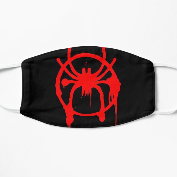 mask of Amazing Spider Hero with Logo Web Miles (superhero) Comics funny (covid19 coronavirus quarantine trendy mask) Flat Mask