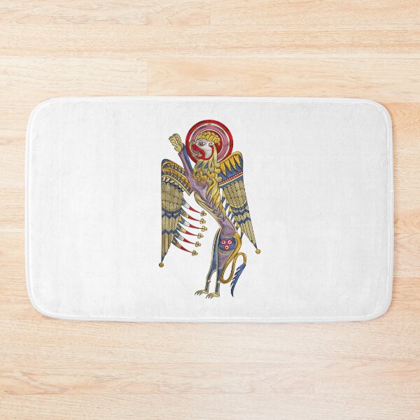 Item preview, Sacred Celtic Lion over White Leather  designed and sold by Serge Averbukh Art Studio.