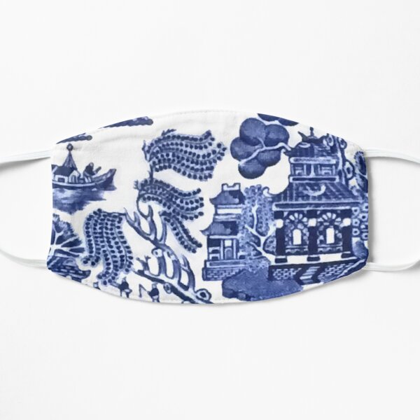 Blue Willow China Flat Mask