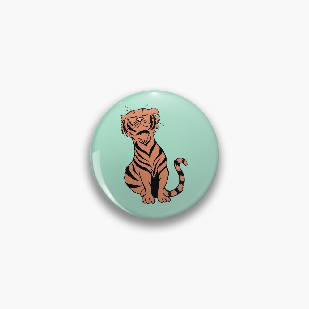 Happy, Cozy Tiger Has All Kinds of Cute Stripes Pin