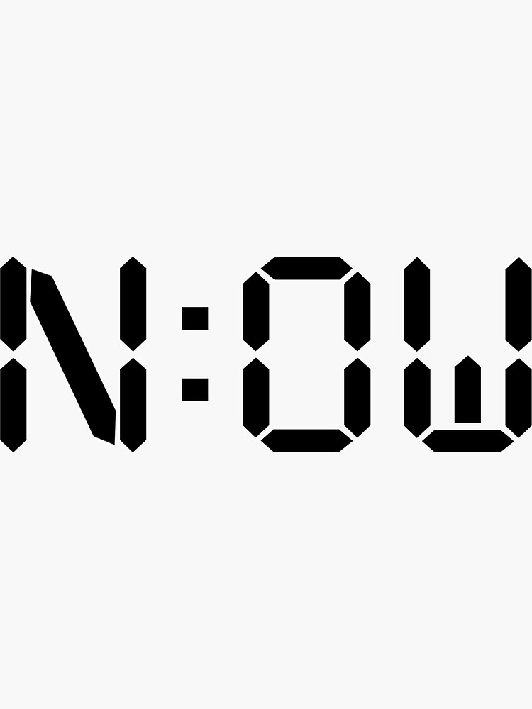 Now Digital Clock Sticker Sticker