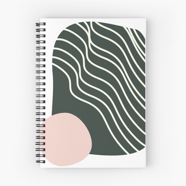 Item preview, Formas y líneas abstractas en Forest Green y Blush Pink designed and sold by JuneJournal.
