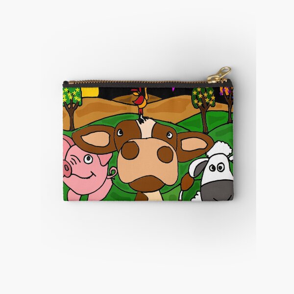 Item preview, Funny Farm Animals Art with Cow sheep and pig designed and sold by Nature's Fancy.