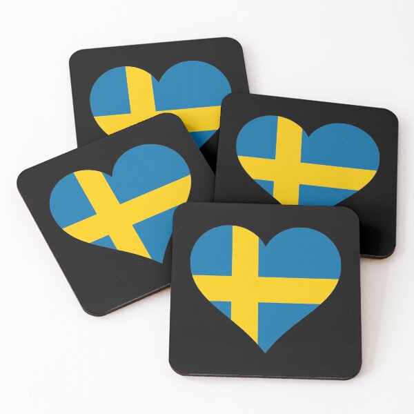 Item preview, Sweden Swedish heart flag flag Stockholm designed and sold by GeogDesigns.