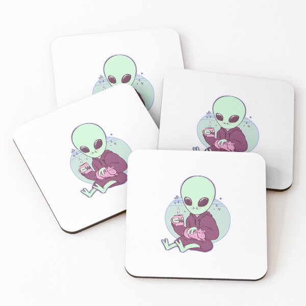 Item preview, Super cute and cozy alien with cow designed and sold by Penzilla.