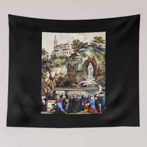 Item preview, Pilgrims at the Shrine of Our Lady of Lourdes - 1856 designed and sold by CrankyOldDude.