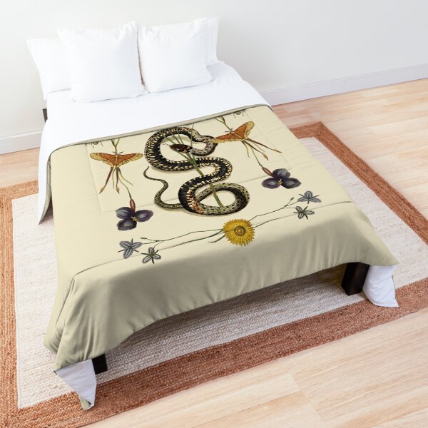 Snake, Swallowtail, & Wildflowers III Comforter
