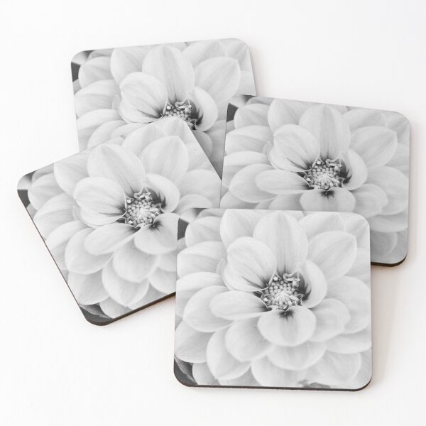 Item preview, Dahlia Macro in Black and White No. 4690 designed and sold by Sherry Hallemeier.