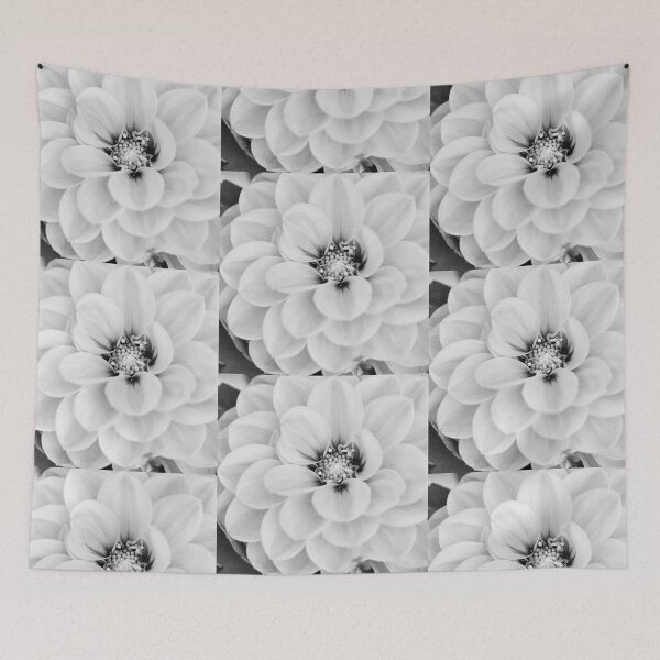 Item preview, Dahlia Macro in Black and White No. 4690 designed and sold by Sherry Hallemeier.