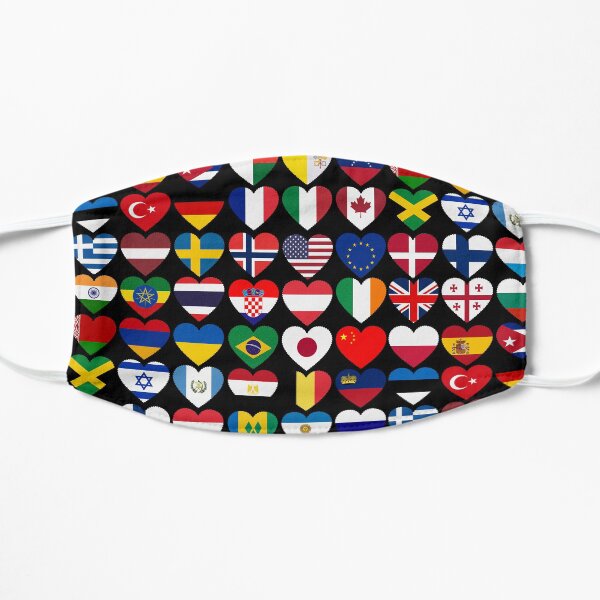 Drapeaux des pays du monde, don international Masque sans plis