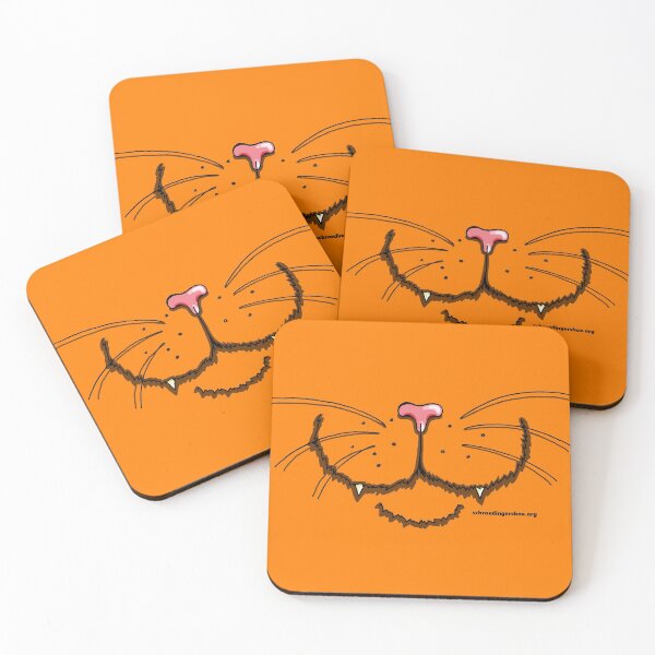 Nosy Cat in Orange Untersetzer (4er Set)