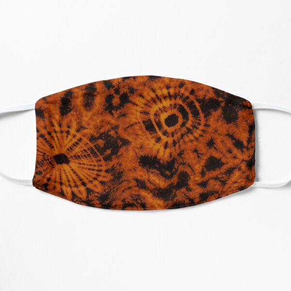 Orange and Black Tie Dye Mask