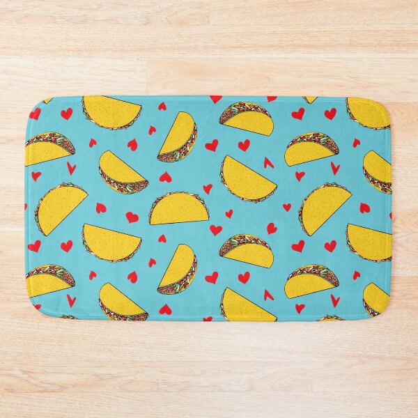 Item preview, I love tacos - tacos & hearts - blue designed and sold by littlearrow.