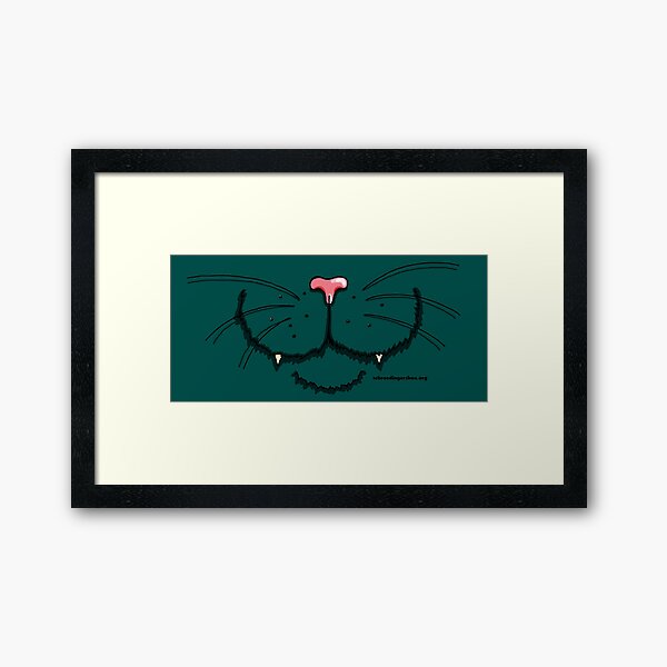 Nosy Cat (British Shorthair) Framed Art Print