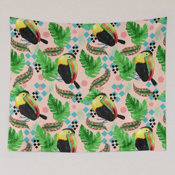 Item preview, Tropical Toucan in Coral Peach designed and sold by Sharon Schwalbe.
