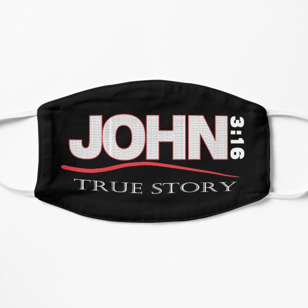 John 3:16 Christian Bible Verse True Story Flat Mask