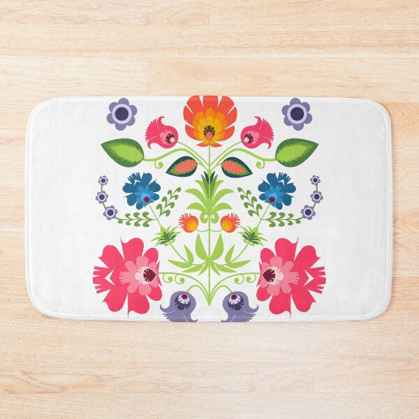 Item preview, Polish Folk Flowers on White designed and sold by Bethany Gustafson.