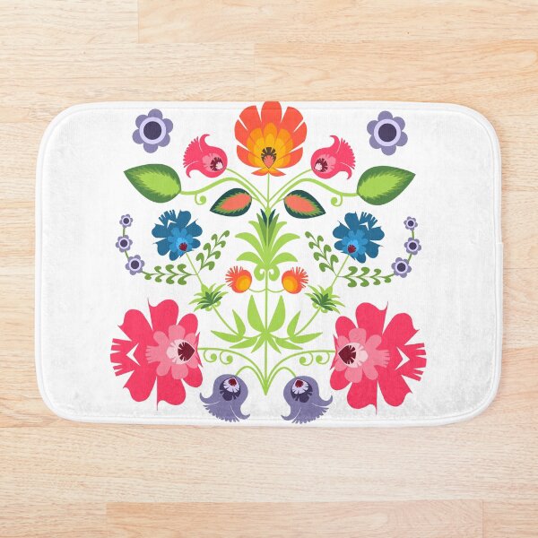 Item preview, Polish Folk Flowers on White designed and sold by Bethany Gustafson.