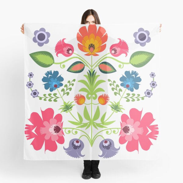 Item preview, Polish Folk Flowers on White designed and sold by Bethany Gustafson.