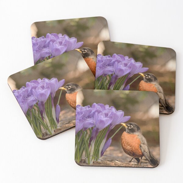 Item preview, Robin in the spring flowers designed and sold by LudaNayvelt.