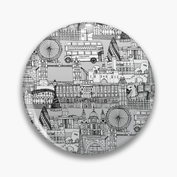 Item preview, London toile black white designed and sold by scrummy.
