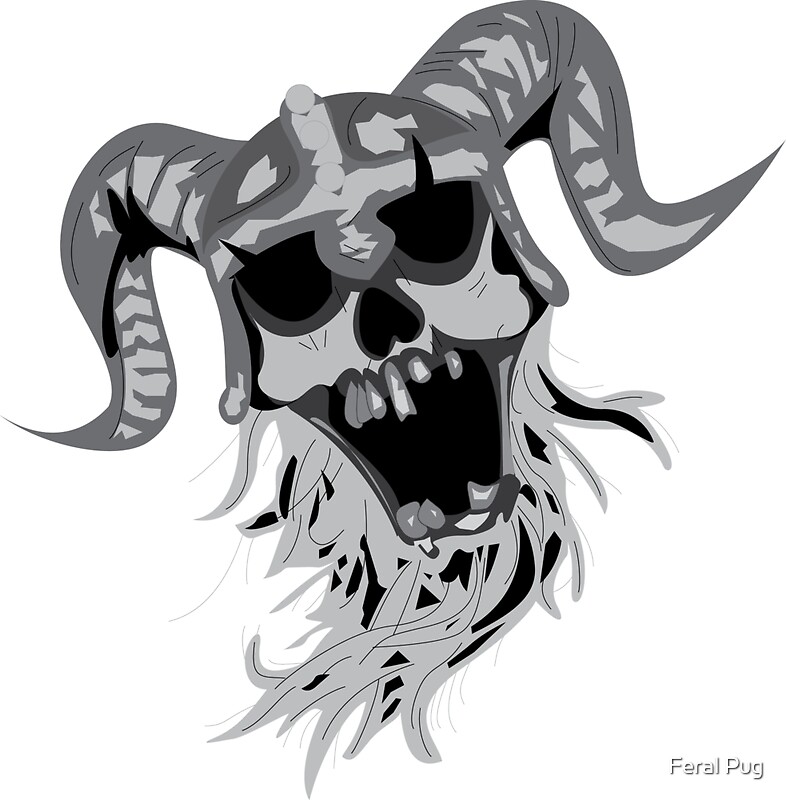 "Viking Skull" Stickers by shortsleeve | Redbubble