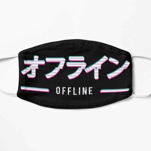 Offline Aesthetic Vaporwave Style 80s & 90s Flat Mask
