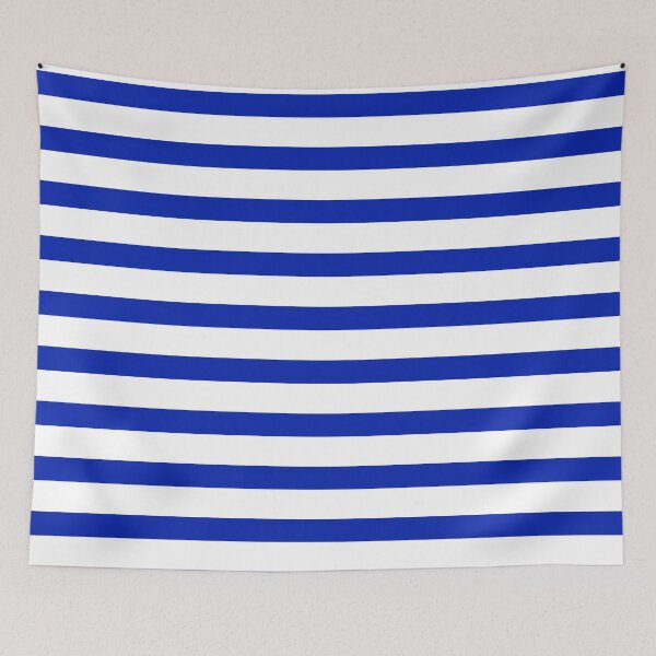 Item preview, Cobalt Blue and White Strip designed and sold by Sharon Schwalbe.