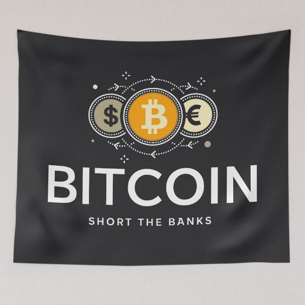 Item preview, Short the banks - buy Bitcoin designed and sold by PrintPit.