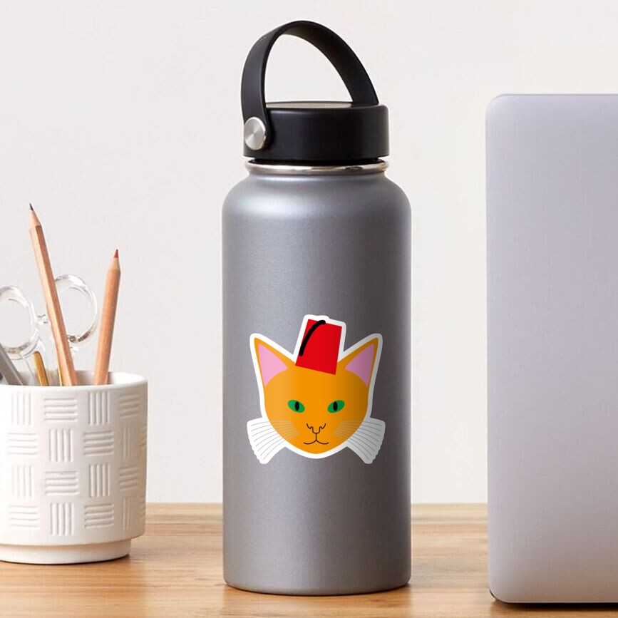 NDVH Cat Wearing a Fez Sticker