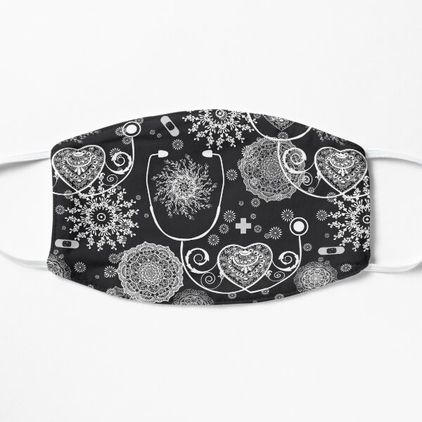 Calling Nurse Doodle Flat Mask