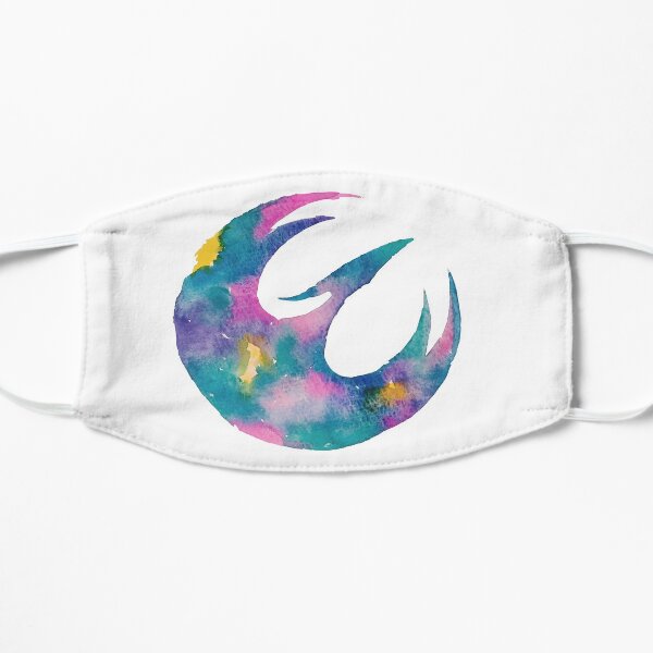 Aquarell Sabine (weiß) Flache Maske
