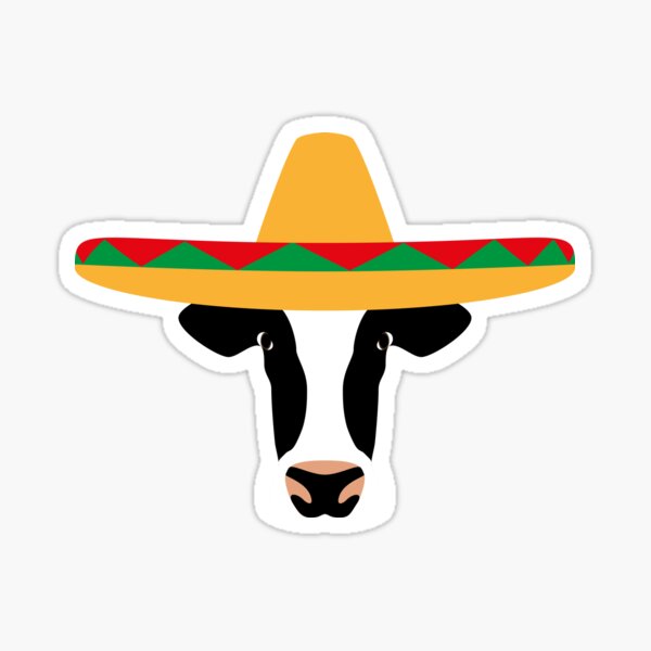NDVH Cow Wearing a Sombrero Sticker