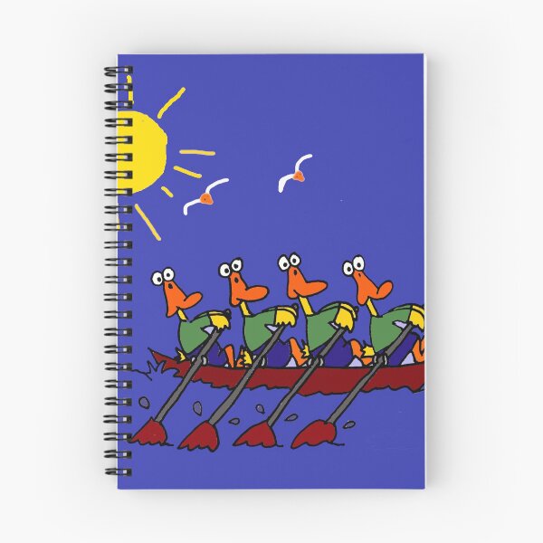 Item preview, Funny Ducks in a Row Boat Cartoon designed and sold by Nature's Fancy.