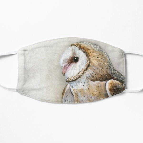 Barn Owl Watercolor Mask