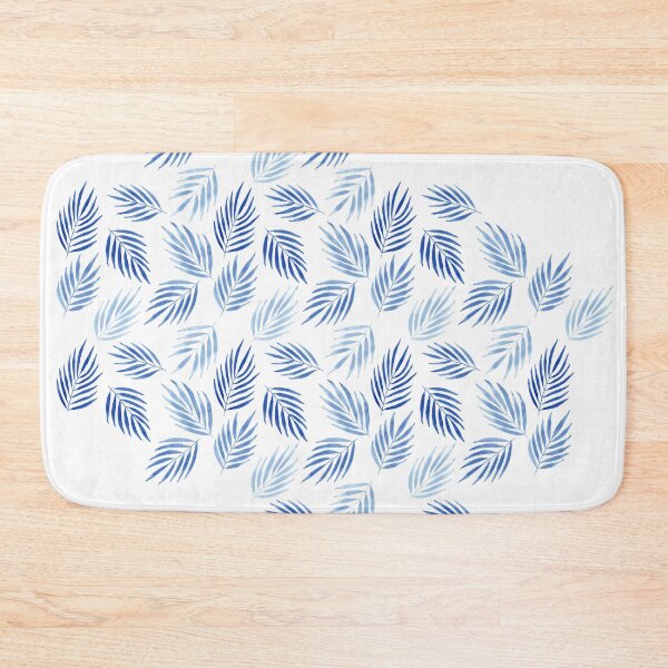Item preview, Autumnal leaves in blue designed and sold by Aidi Riera.
