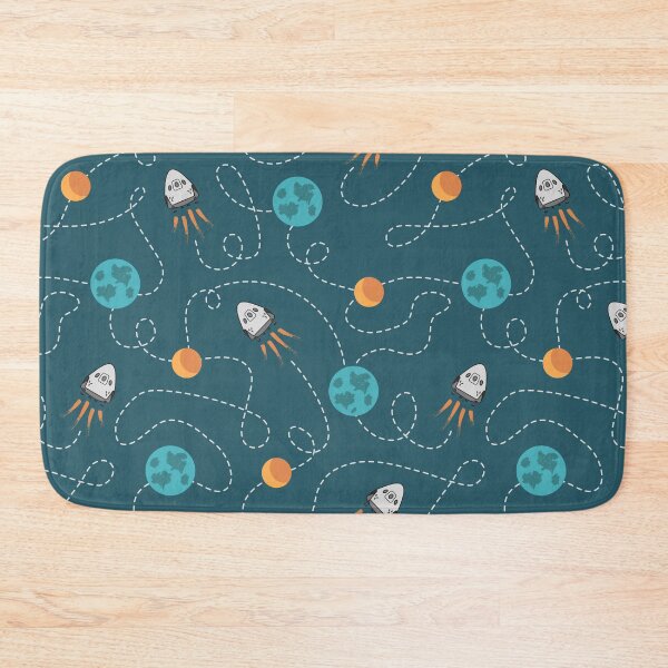 Item preview, Retro flying to the moon illustration designed and sold by Dana Du.