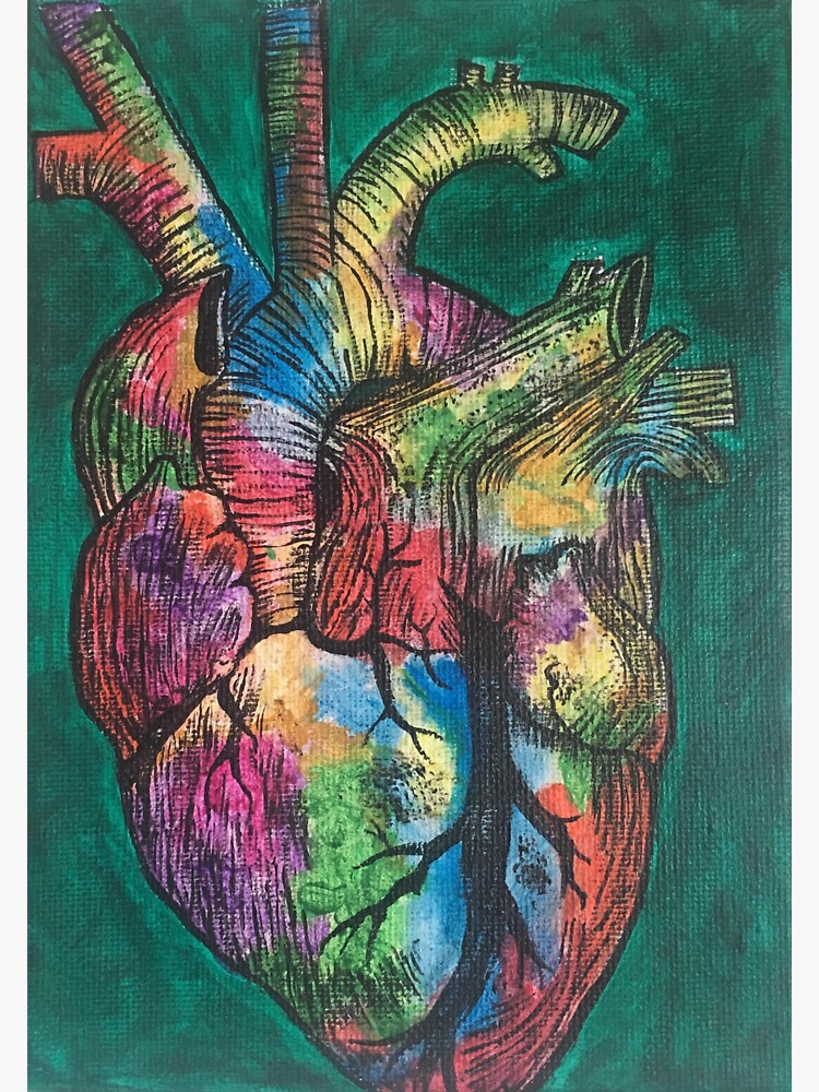 "Art From the Heart" Sticker by Brrontte Redbubble