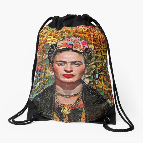Shiny wall Frida Drawstring Bag