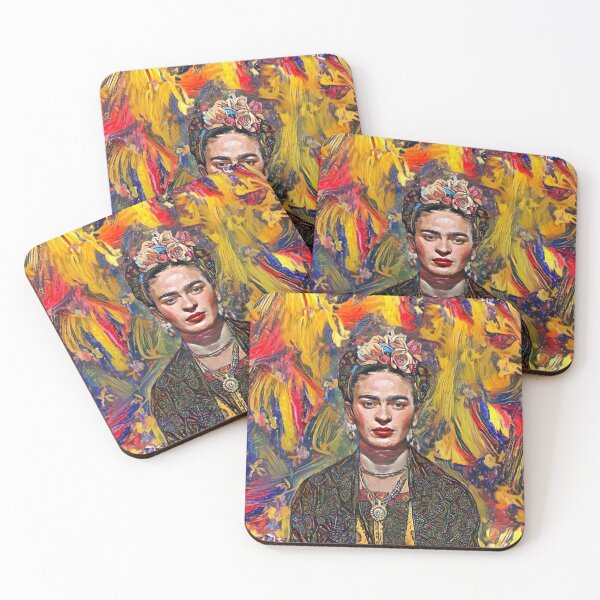 Item preview, Frida with abstract background designed and sold by Cesar Peralta.