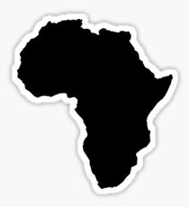 The continent of Africa map of African nation Sticker