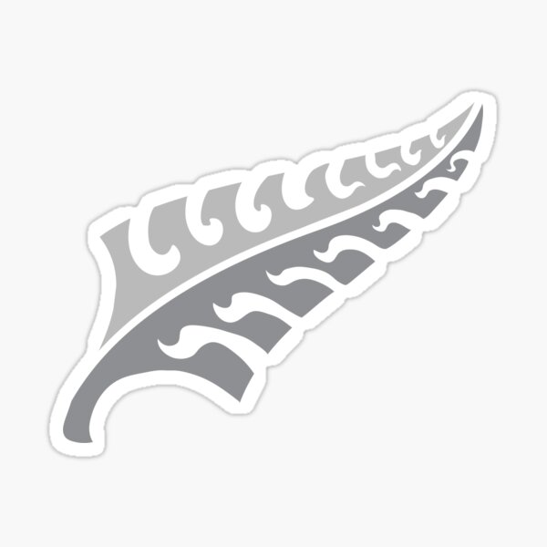 Item preview, Jagged irregular trendy Silver fern New Zealand symbol designed and sold by jazzydevil.