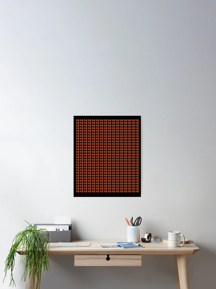 Thumbnail 2 of 3, Poster, programme binary code 1 and 0 data for coding designed and sold by thehafdesigner.