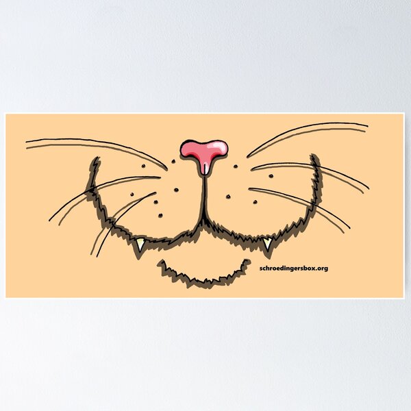 Nosy Cat in Creme Poster
