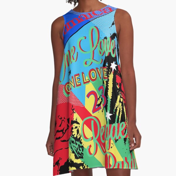 Reggae One Love Party A-Line Dress