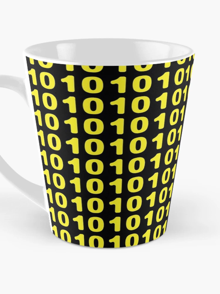 Thumbnail 3 of 4, Coffee Mug, program binary code 1 and 0 data for coding designed and sold by thehafdesigner.