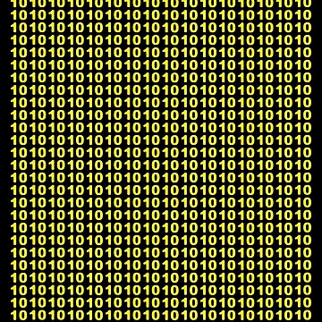 Artwork thumbnail, program binary code 1 and 0 data for coding by thehafdesigner