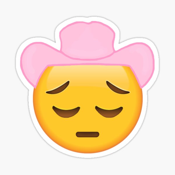 Sad Cowgirl Emoji Sticker